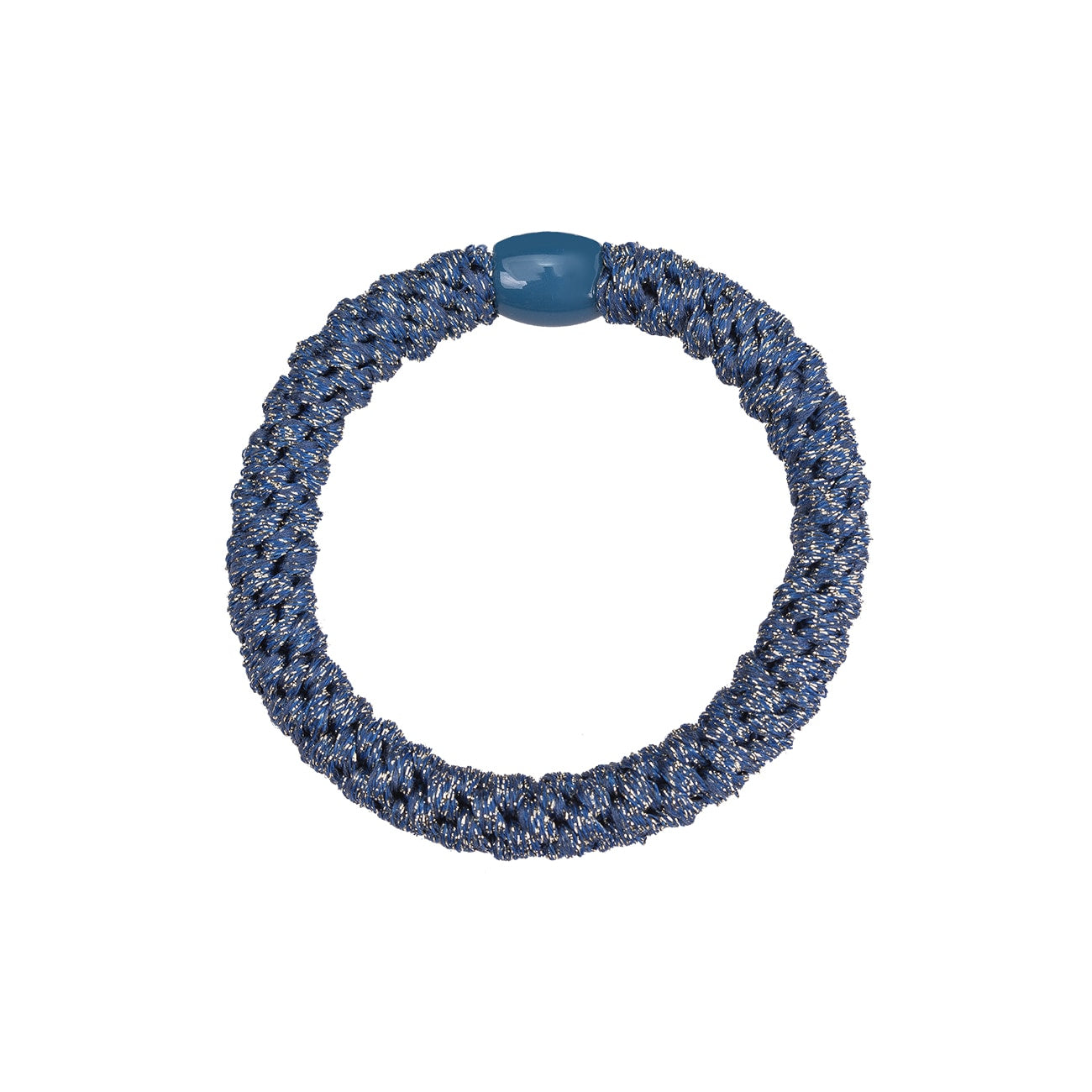 Flettet Hårelastik - Glitter Ocean metalic