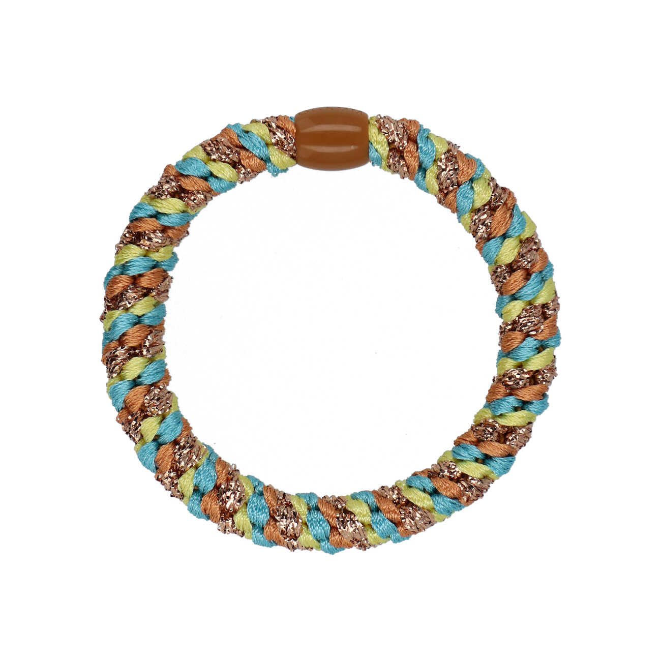 Flettet Hårelastik - Multi Neon mix