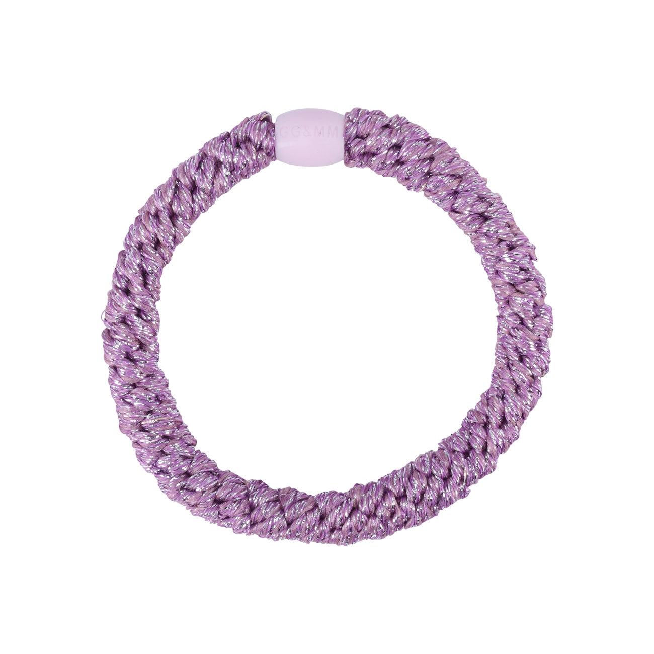 Flettet Hårelastik - Glitter Lilla