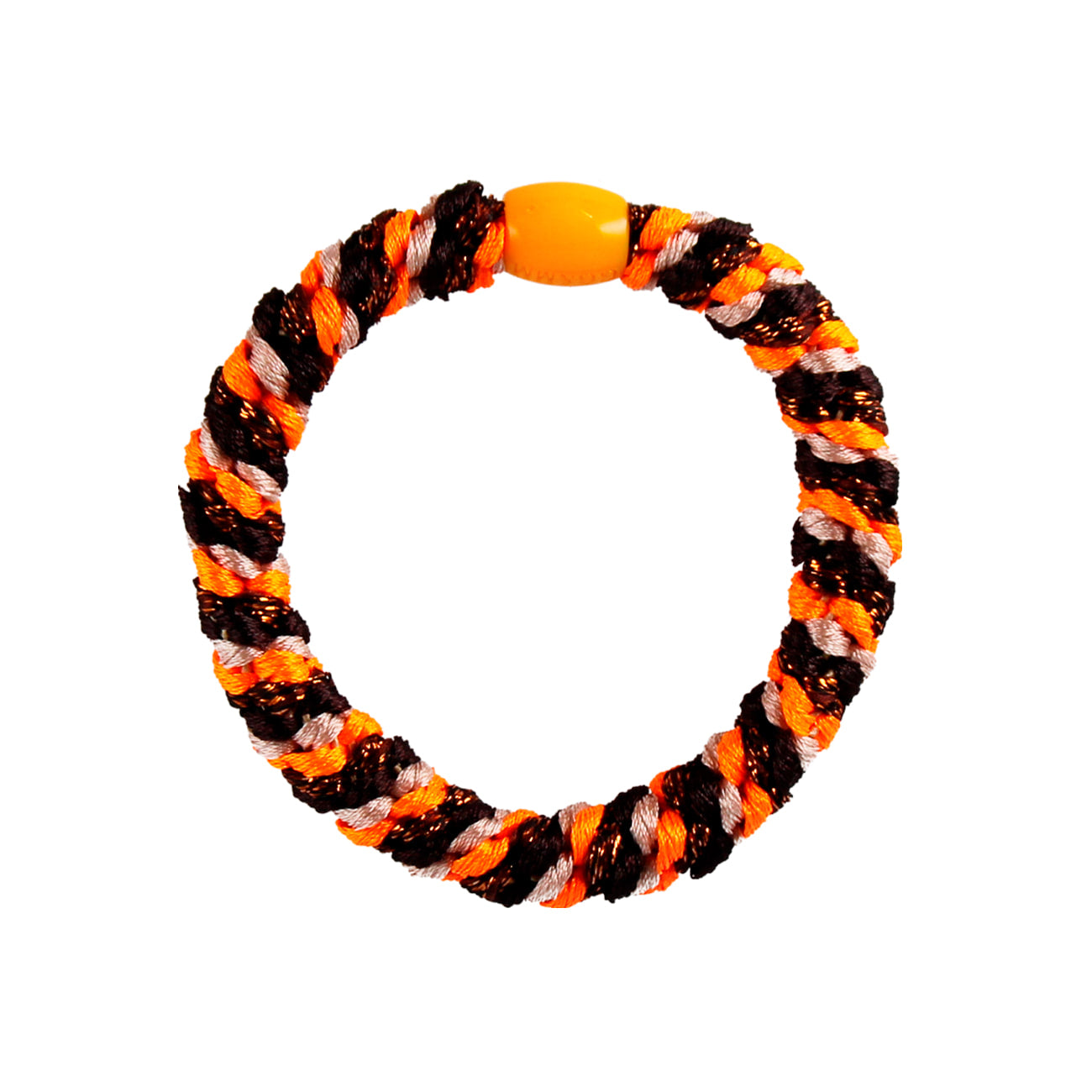 Flettet Hårelastik - Multi Orange, Brun