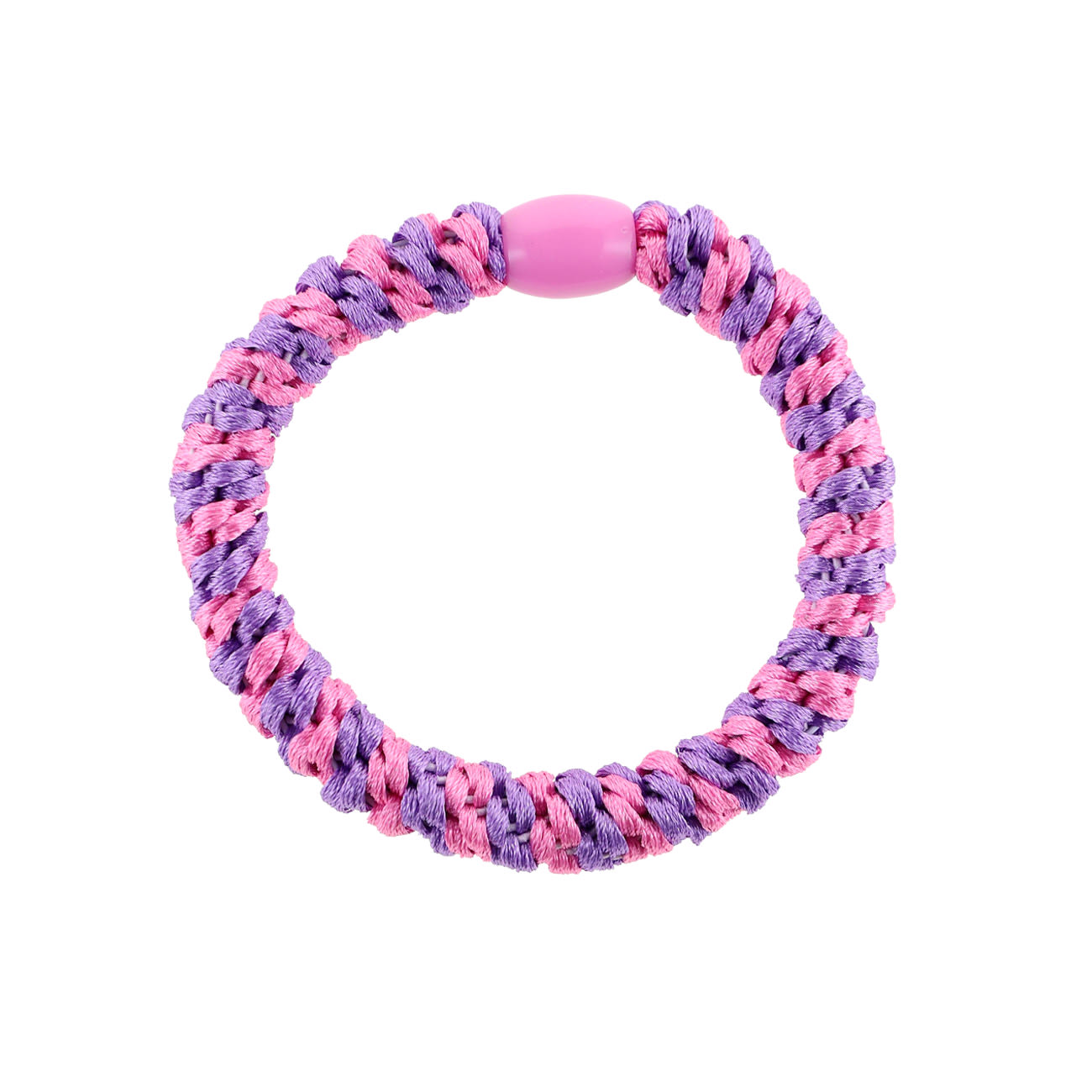Flettet Hårelastik - Lilla/Pink