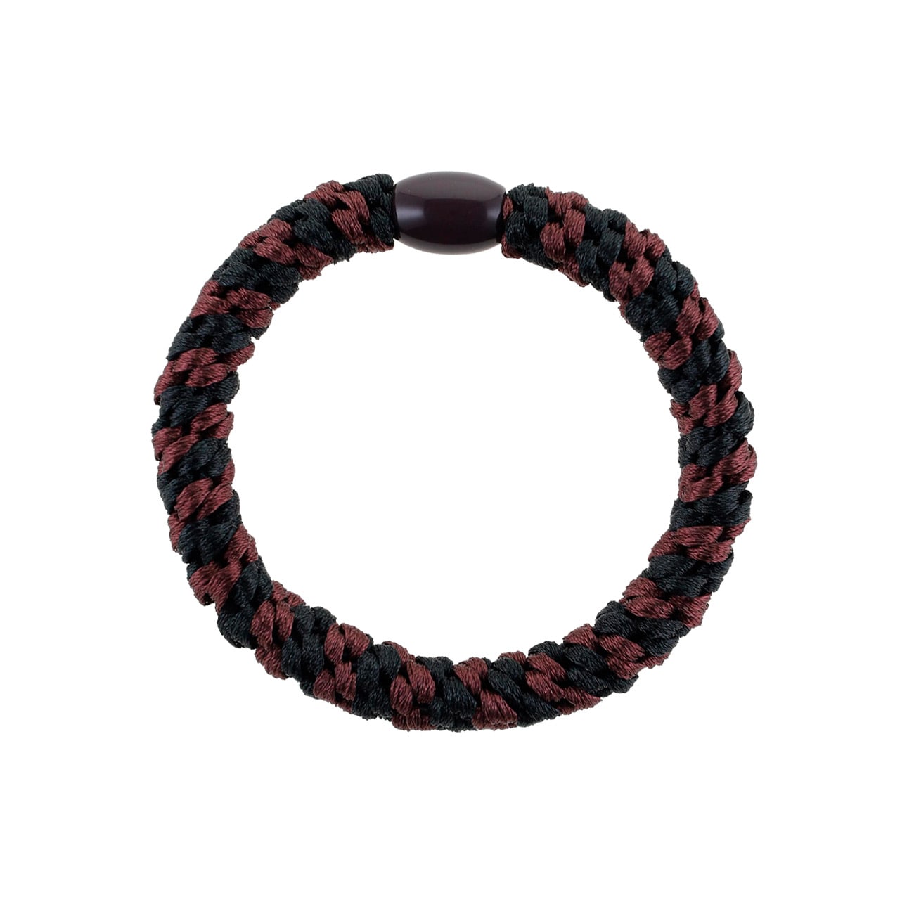 Flettet Hårelastik - Sort/Bordeaux