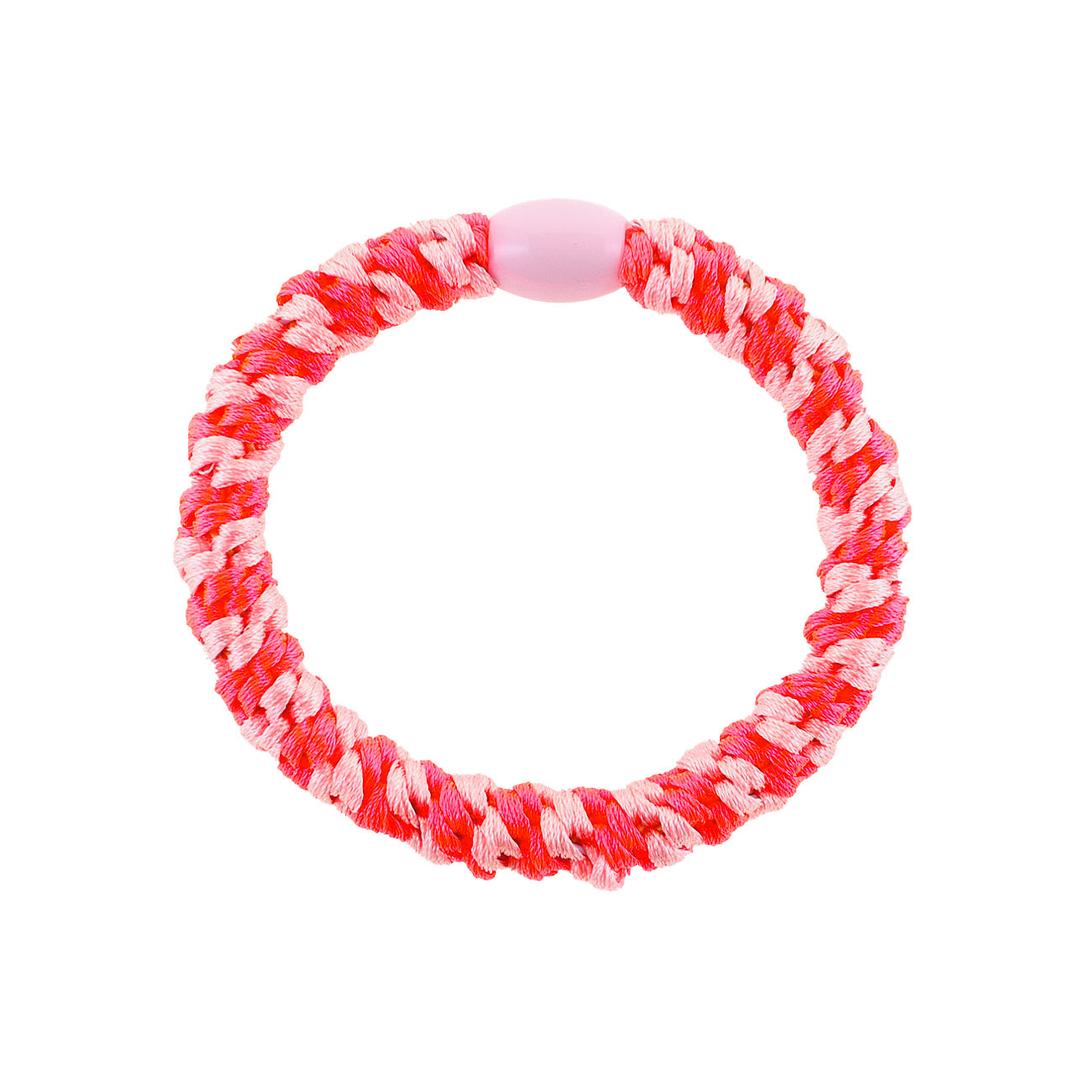 Flettet Hårelastik - Neon Pink/Rosa