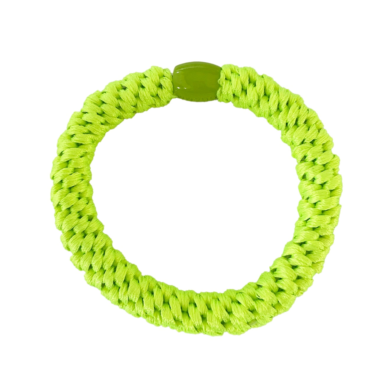 Flettet Hårelastik - Basic Neon Gul