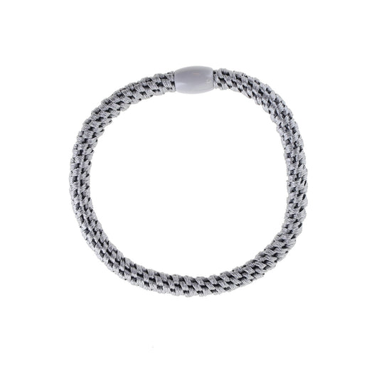 Flettet Hårelastik Tynd - Grå