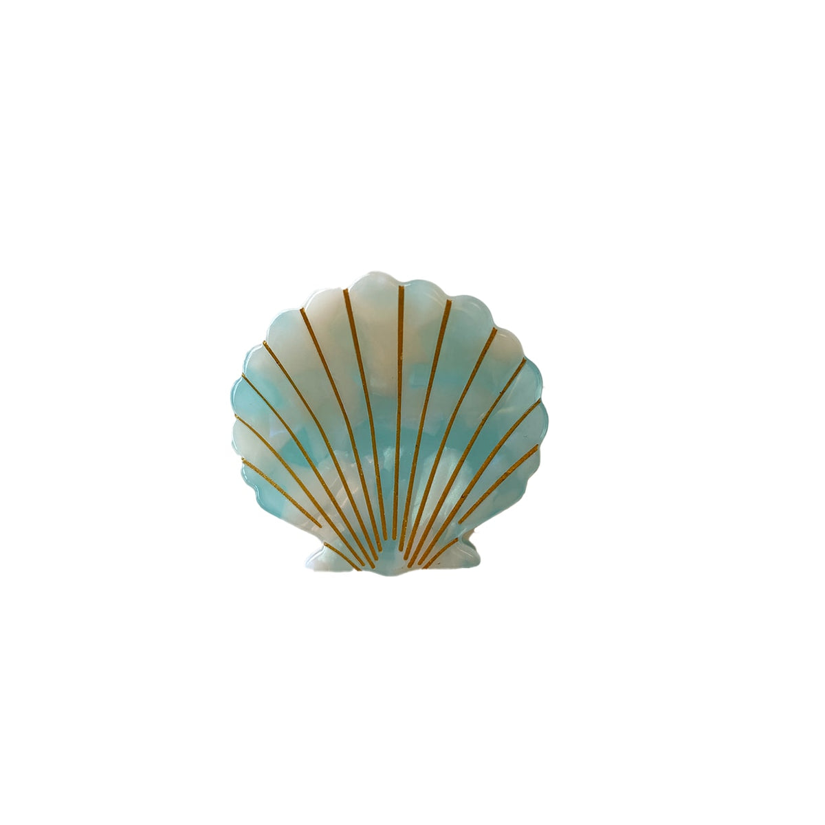Shell Hårklemme - Turkis Mix