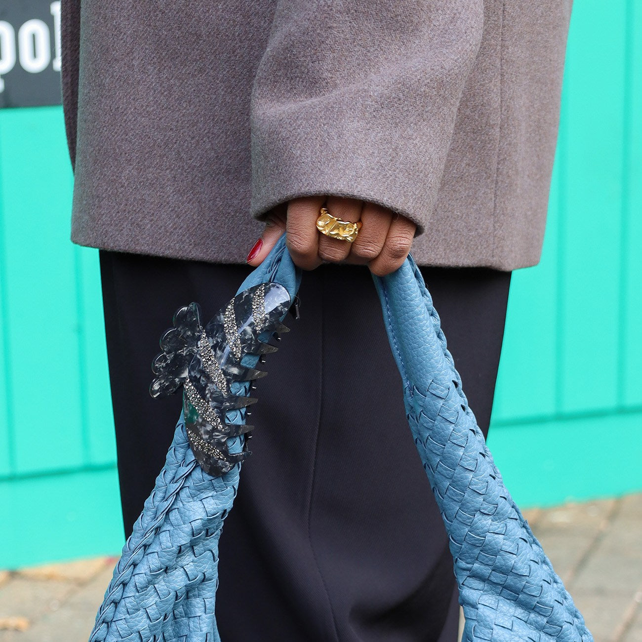 Agnes Simili Hårklemme - Koksgrå