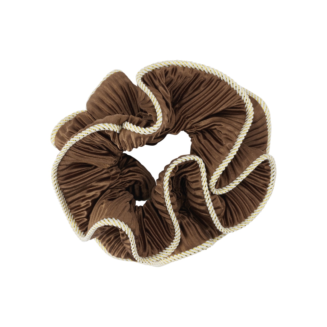Lilje Scrunchie - Satin Mørkebrun