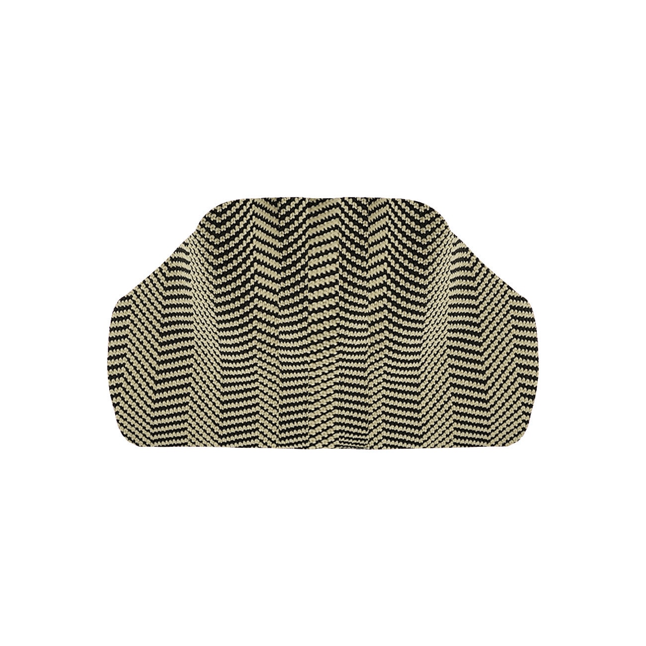 Alba Clutch - Beige/Sort Zigzag