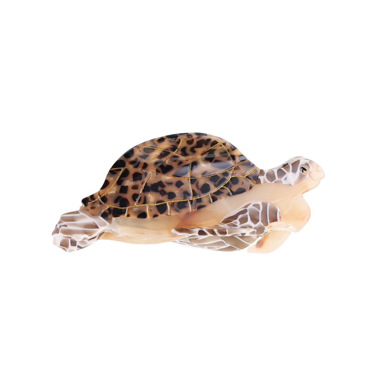 Skildpadde Hårklemme - Brun