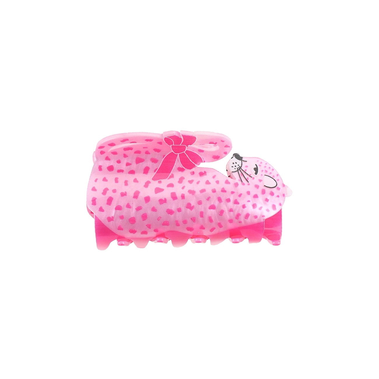Leopard Hårklemme - Rosa/Rød