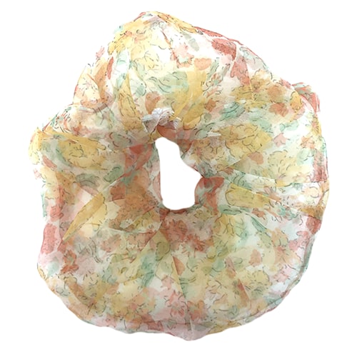 Naja Stor Scrunchie - Pastel Mini Blomst