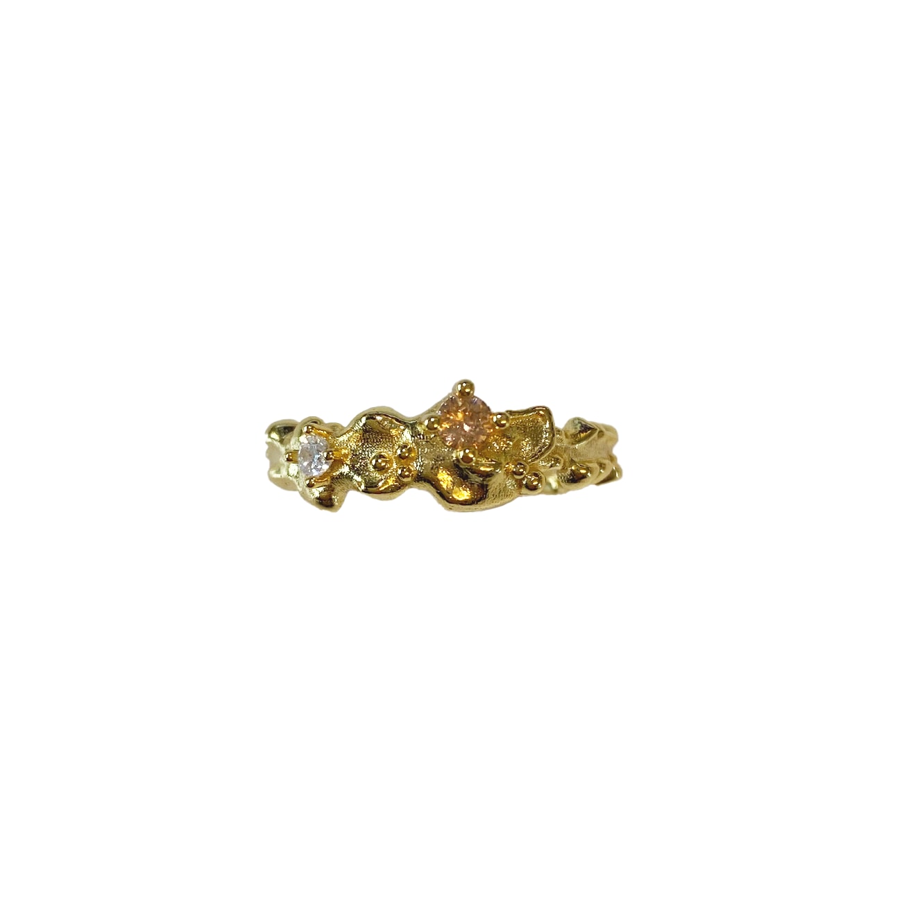 Minna Ring - Pink - Forgyldt