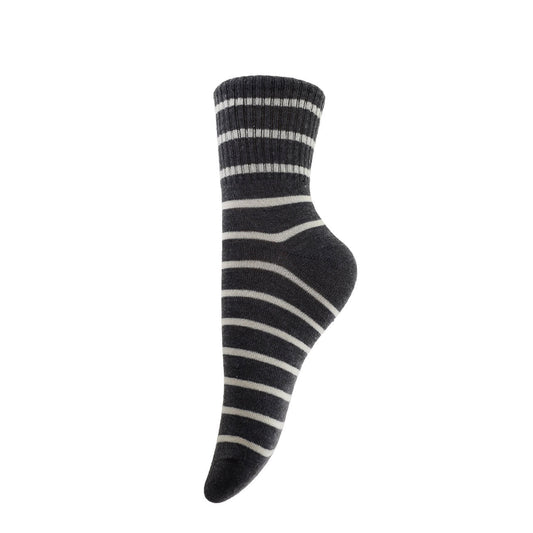 Strømper - Onesize - Koksgrå/Råhvid