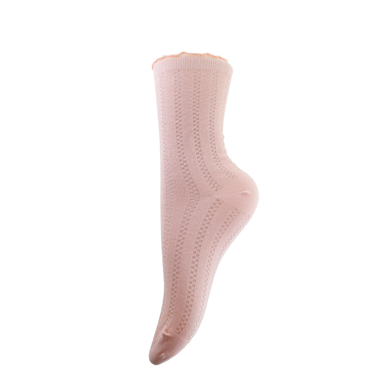 Strømper - Onesize - Flæser Pastel Rosa