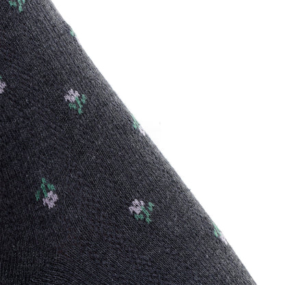 Strømper - Onesize - Mørkegrå/Blomster
