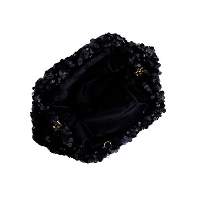 Thea Clutch - Paillet Sort (FORUDBESTILLING)