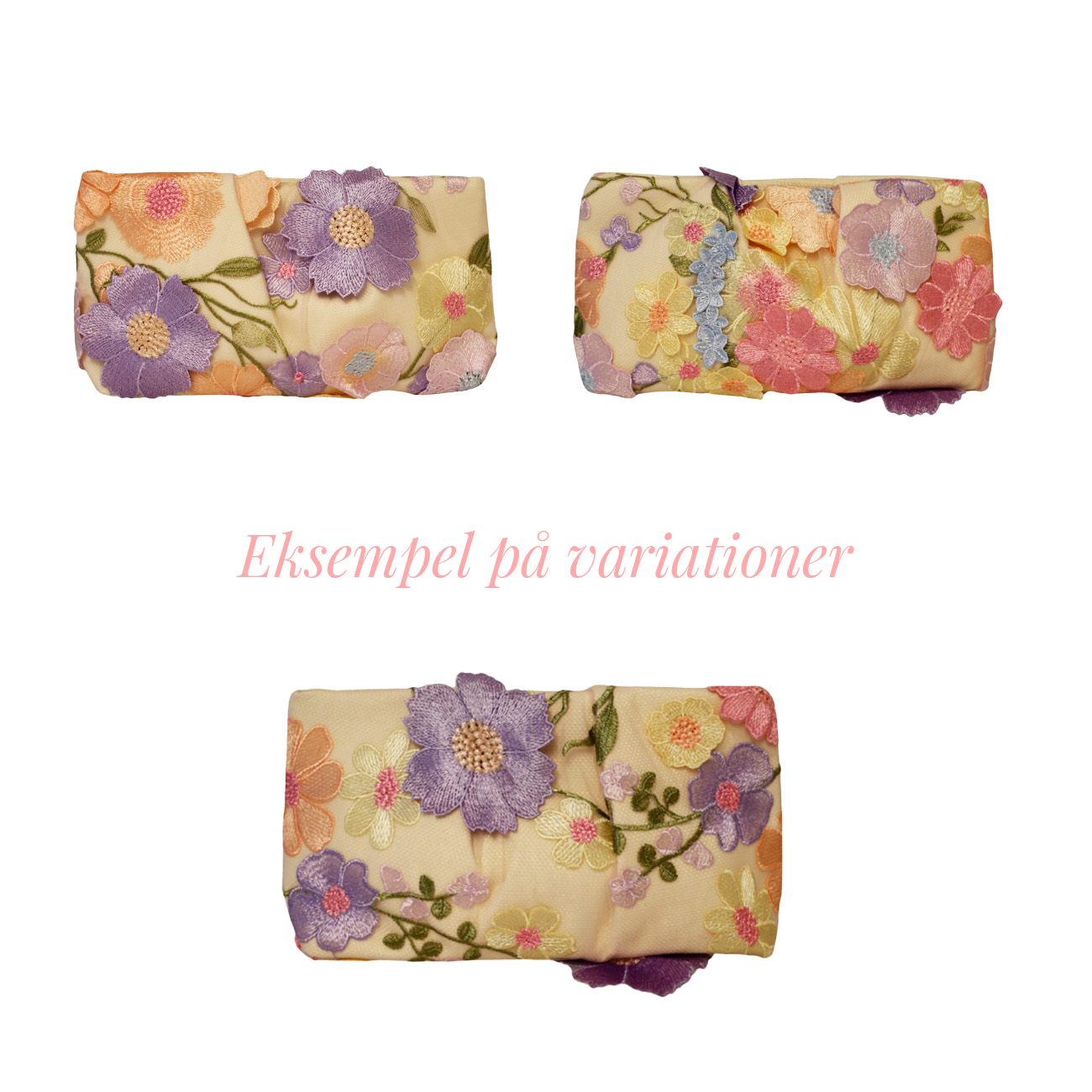 Emilia Taske - Beige/Lilla Multi