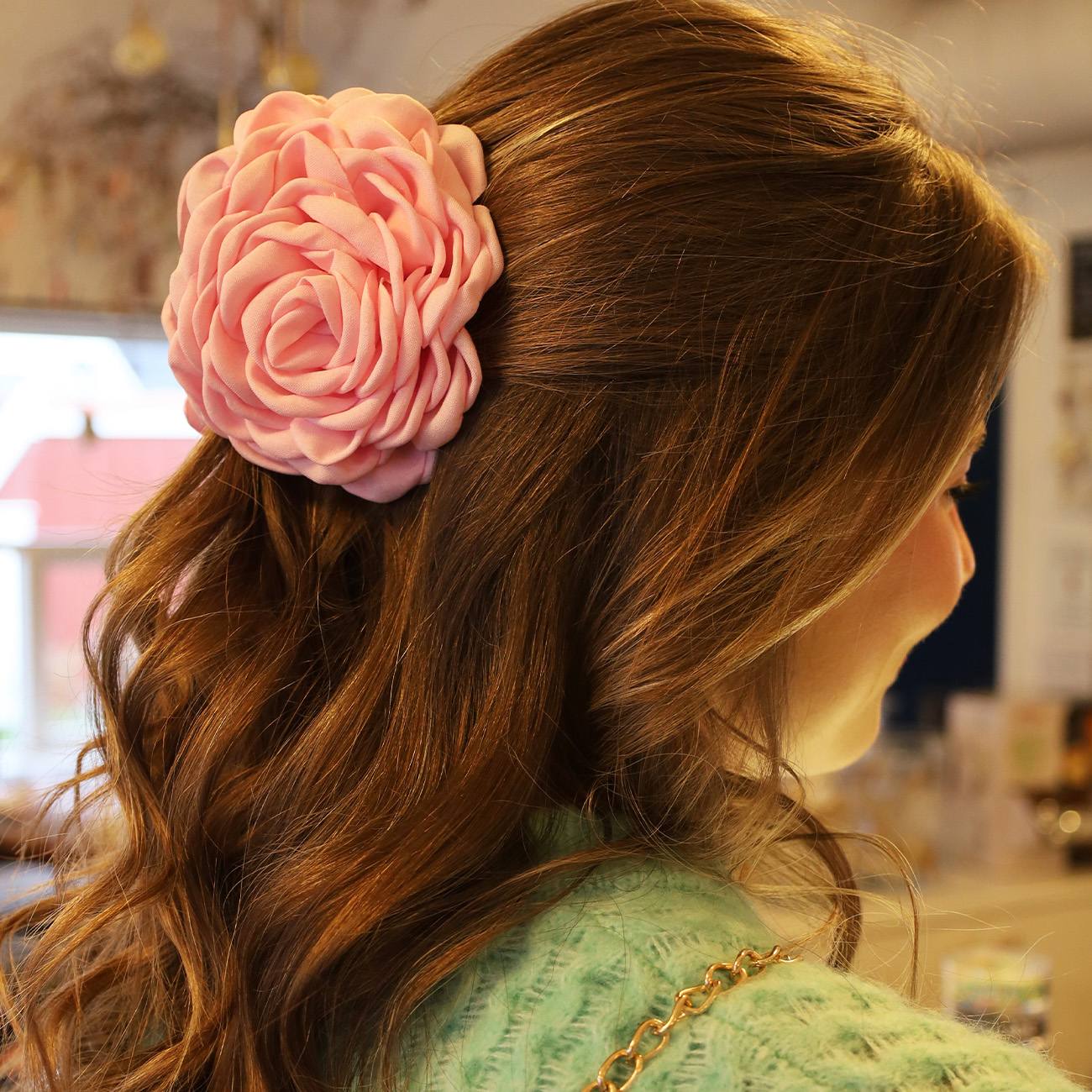 Daisy Hårklemme - Stor - Pastel Rosa