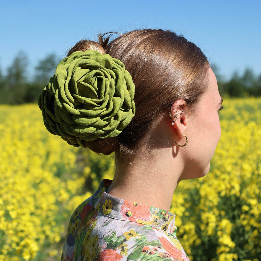 Daisy Hårklemme - Stor - Matcha