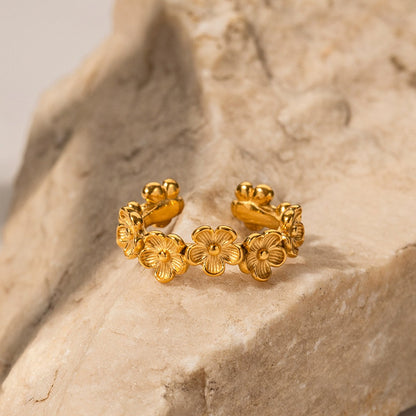 Flower Ring - Forgyldt
