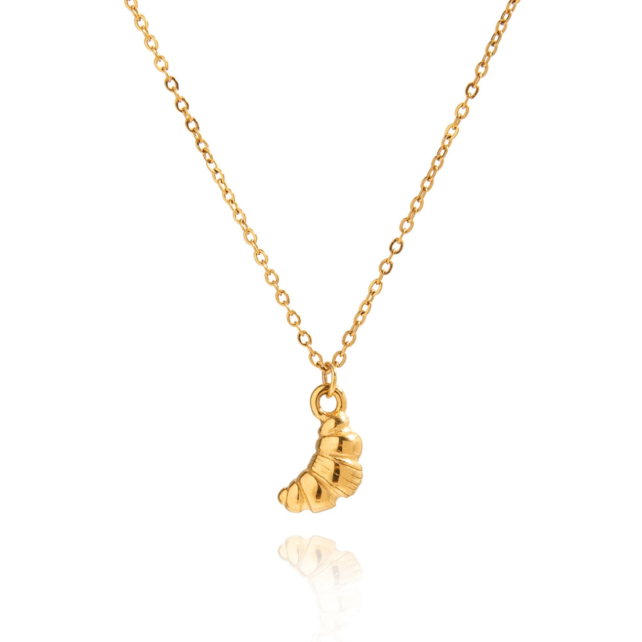 Croissant Halskæde - Forgyldt