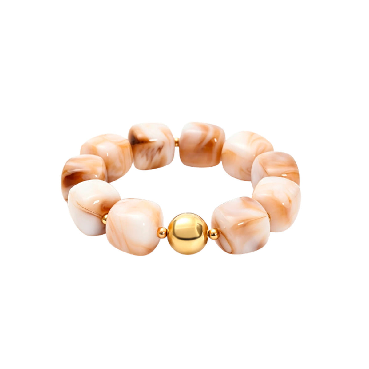 Jade Armbånd - Marmor Beige/Nougat