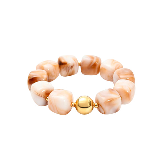 Jade Armbånd - Marmor Beige/Nougat (FORUDBESTILLING)