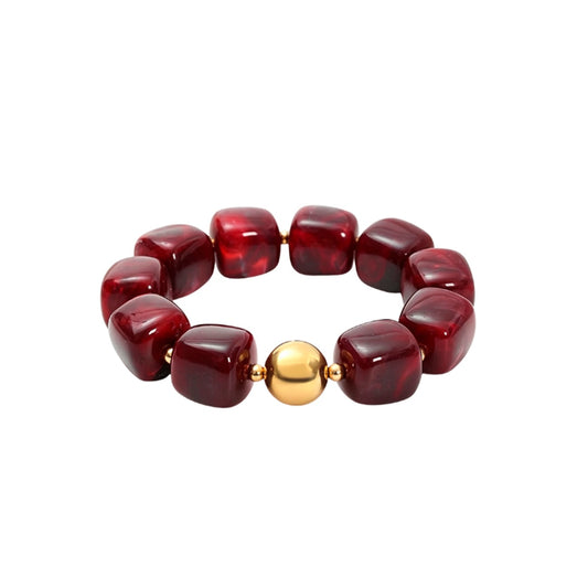 Jade Armbånd - Marmor Vinrød (FORUDBESTILLING)