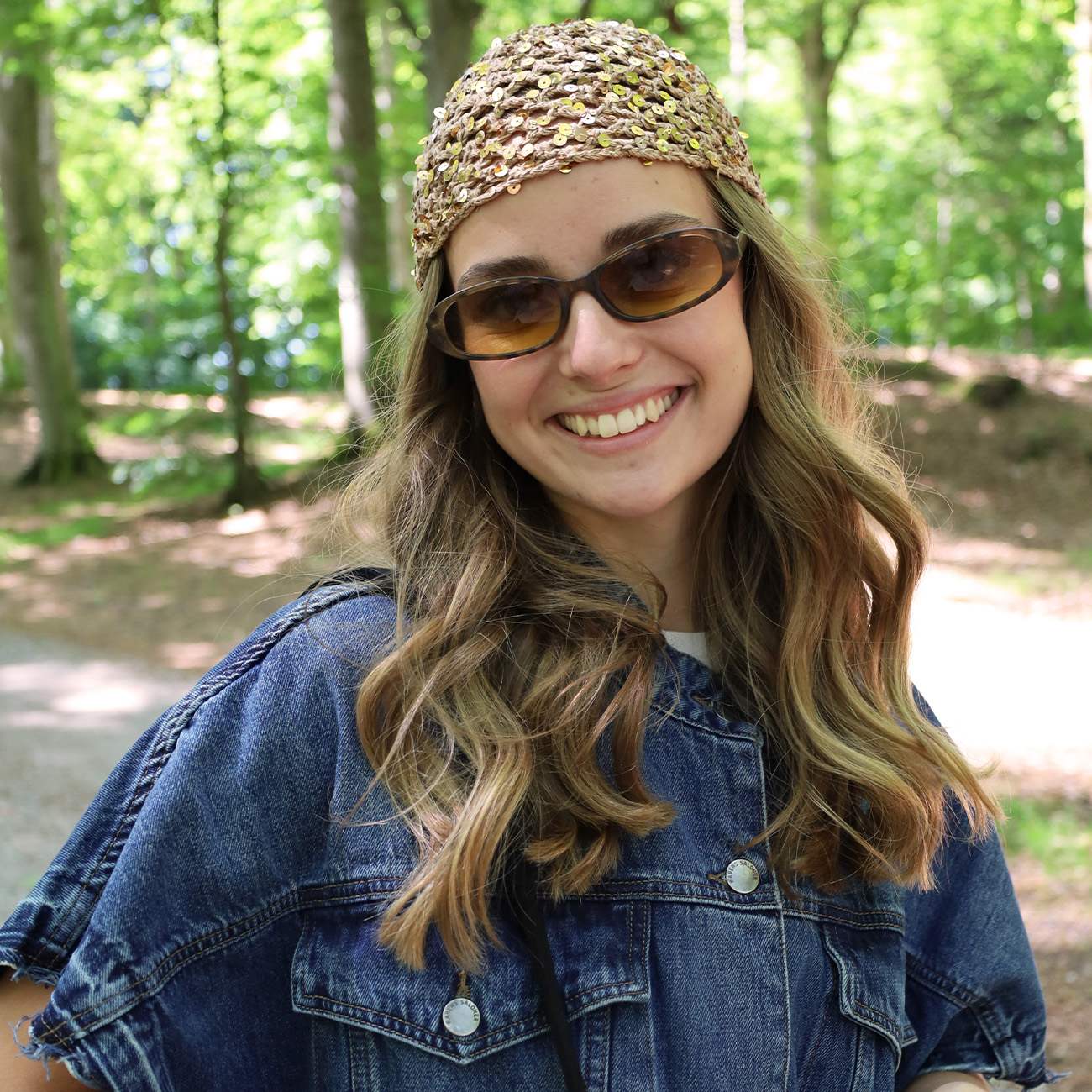 Fiona Hæklet Skull Hat - Brun