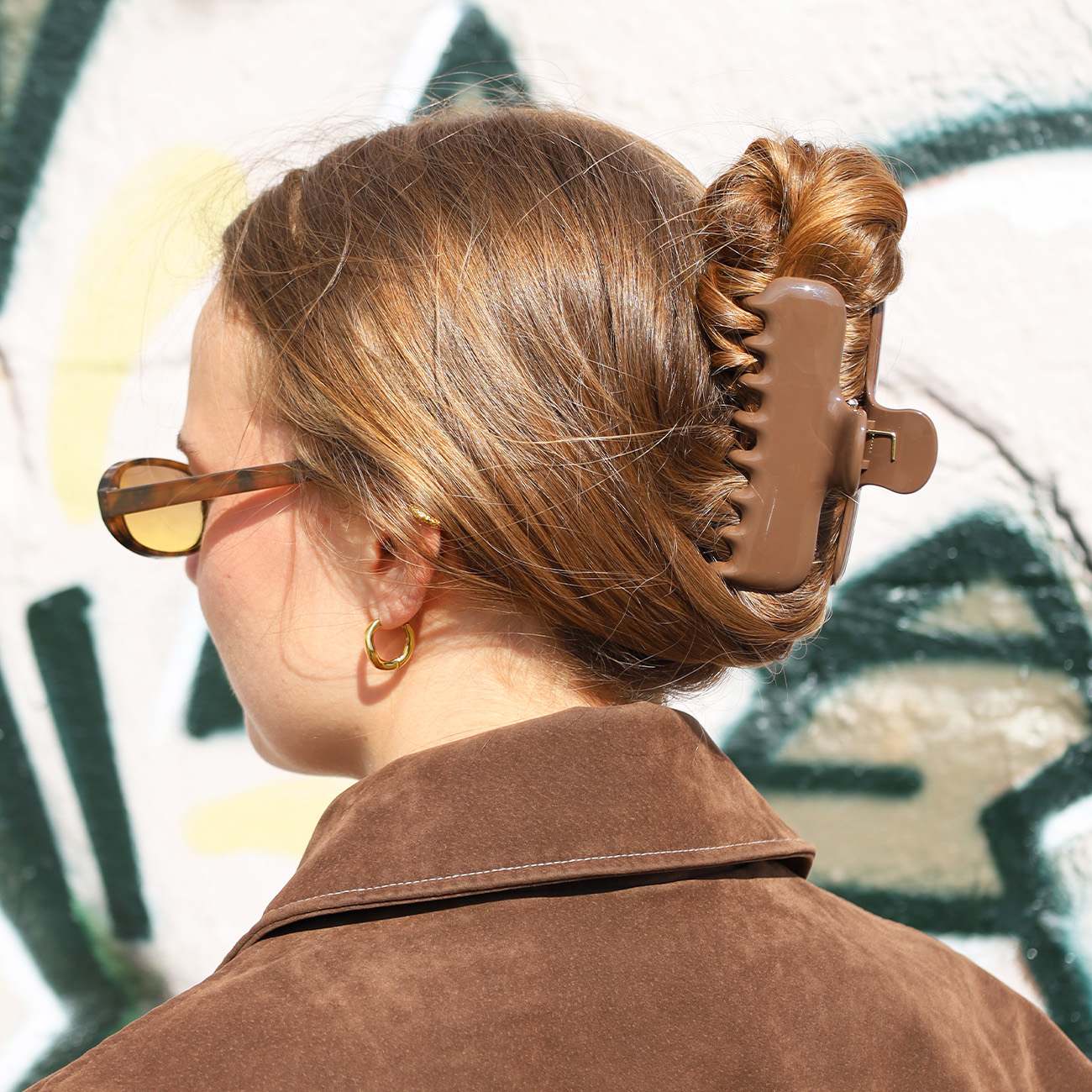Sophia Hårklemme - Stor - Chokoladebrun