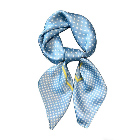 Callie Tørklæde - Lyseblå/Hvid Prikker (FORUDBESTILLING)