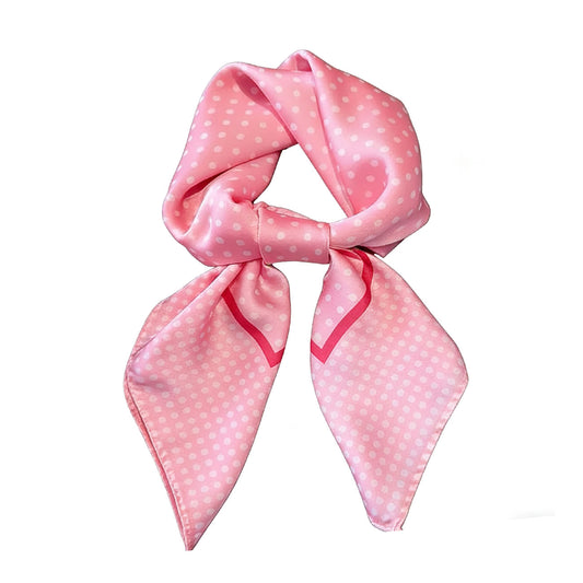 Callie Tørklæde - Lyserød/Hvid Prikker (FORUDBESTILLING)