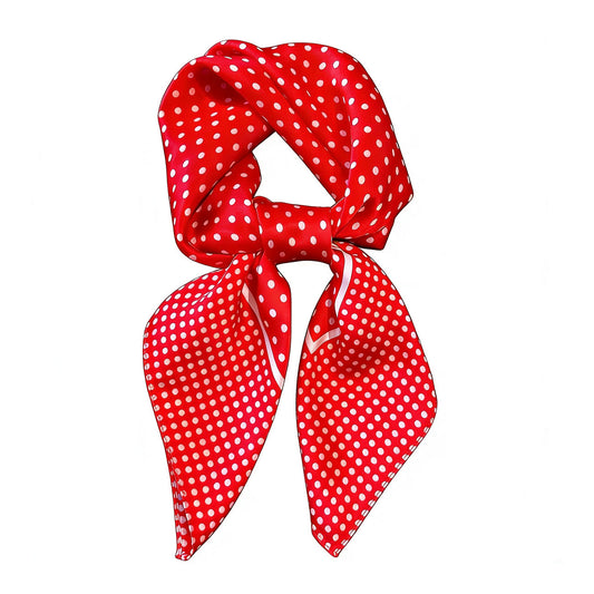 Callie Tørklæde - Rød/Hvid Prikker (FORUDBESTILLING)