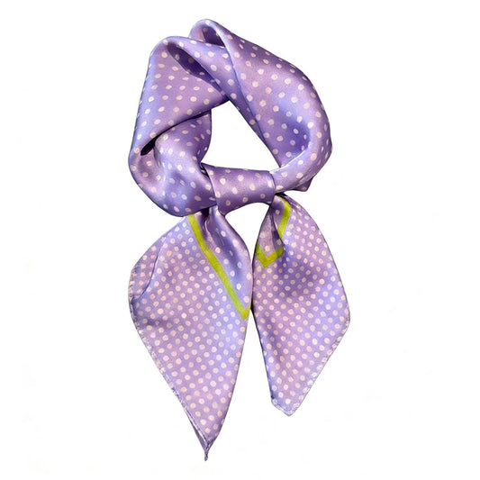 Callie Tørklæde - Lilla/Hvid Prikker (FORUDBESTILLING)