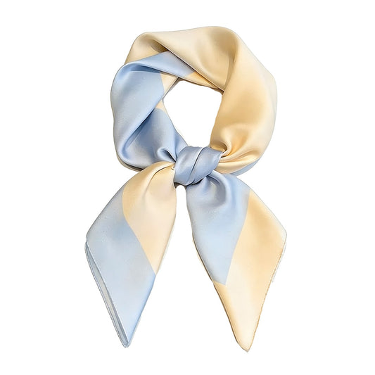 Callie Tørklæde - Lyseblå/Råhvid (FORUDBESTILLING)