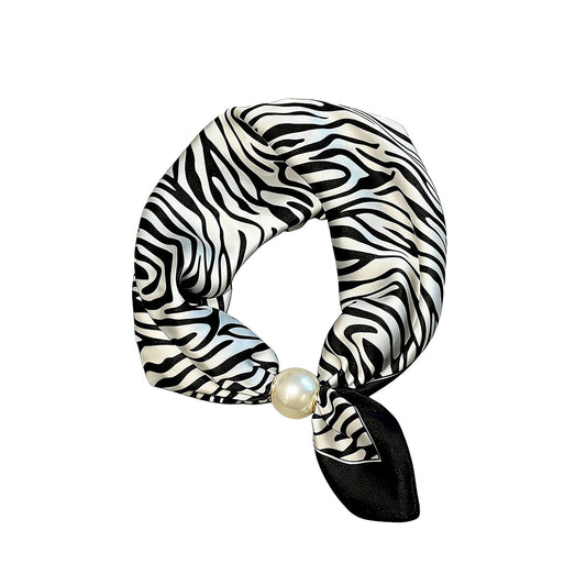 Nova Tørklæde - Sort/Hvid Zebra