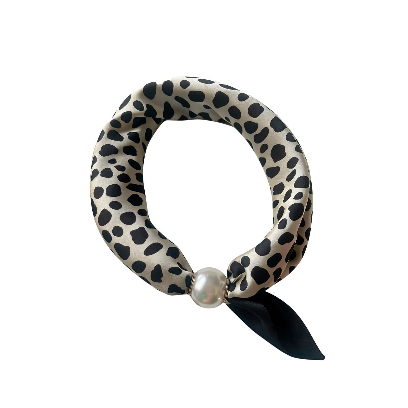 Nova Tørklæde - Beige/Sort Leo (FORUDBESTILLING)