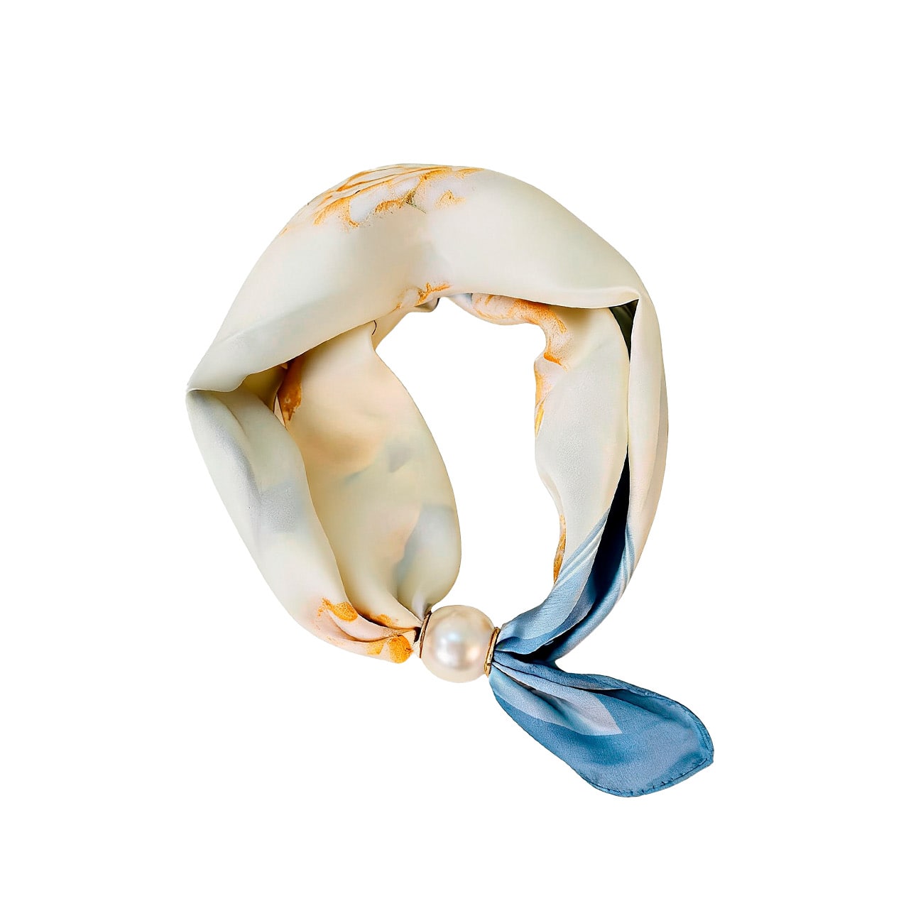 Nova Tørklæde - Råhvid/Blå/Grøn (FORUDBESTILLING)