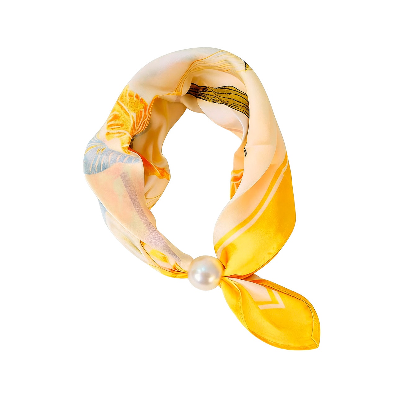 Nova Tørklæde - Gul/Beige/Blå (FORUDBESTILLING)