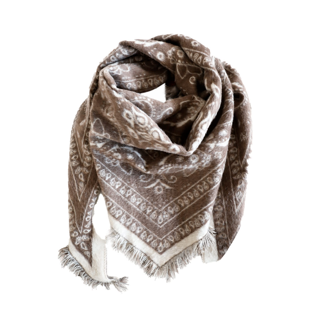 Margot Tørklæde - Paisley Beige/Taupe (FORUDBESTILLING)
