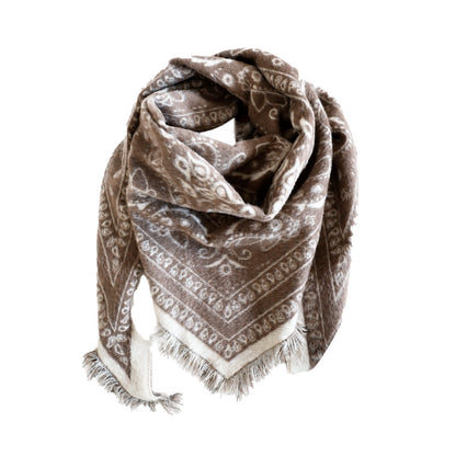 Margot Tørklæde - Paisley Beige/Taupe (FORUDBESTILLING)