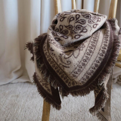 Margot Tørklæde - Paisley Beige/Nougat (FORUDBESTILLING)