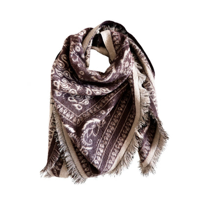 Margot Tørklæde - Paisley Beige/Nougat (FORUDBESTILLING)