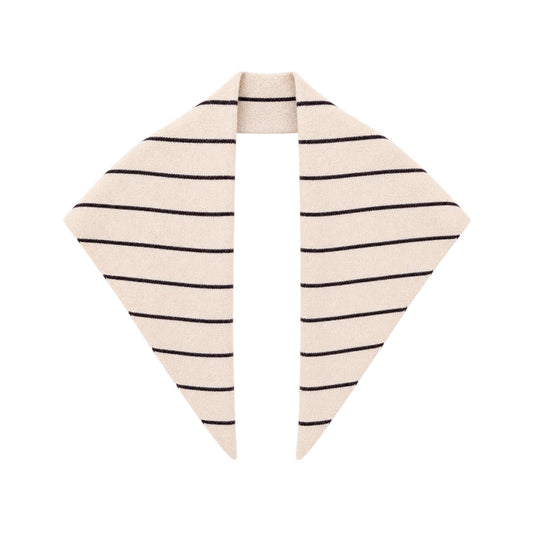 Marwa Tørklæde - Strib Beige/Sort (FORUDBESTILLING)