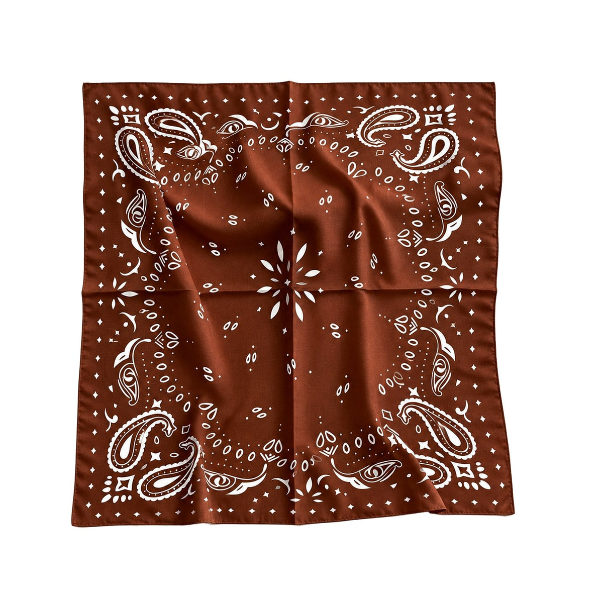 Cleo Tørklæde - Paisley Chokoladebrun/Råhvid (FORUDBESTLLING)