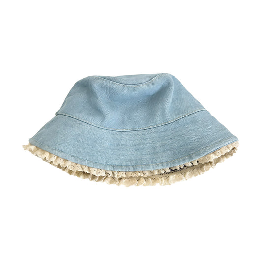 Kimberley Bøllehat - Lys Denim Flæse
