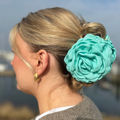 Daisy Hårklemme - Stor - Turkis