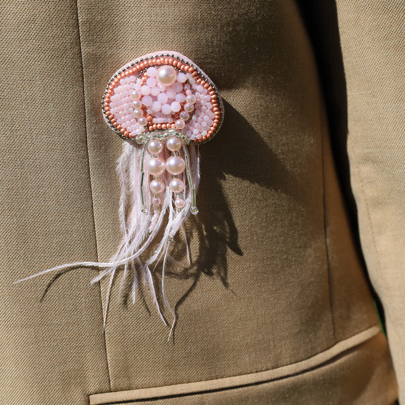 Vandmand Broche - Lyserød