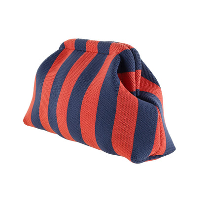 Alba Clutch - Petroleum/Orange
